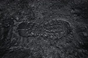 Muddy boot print
